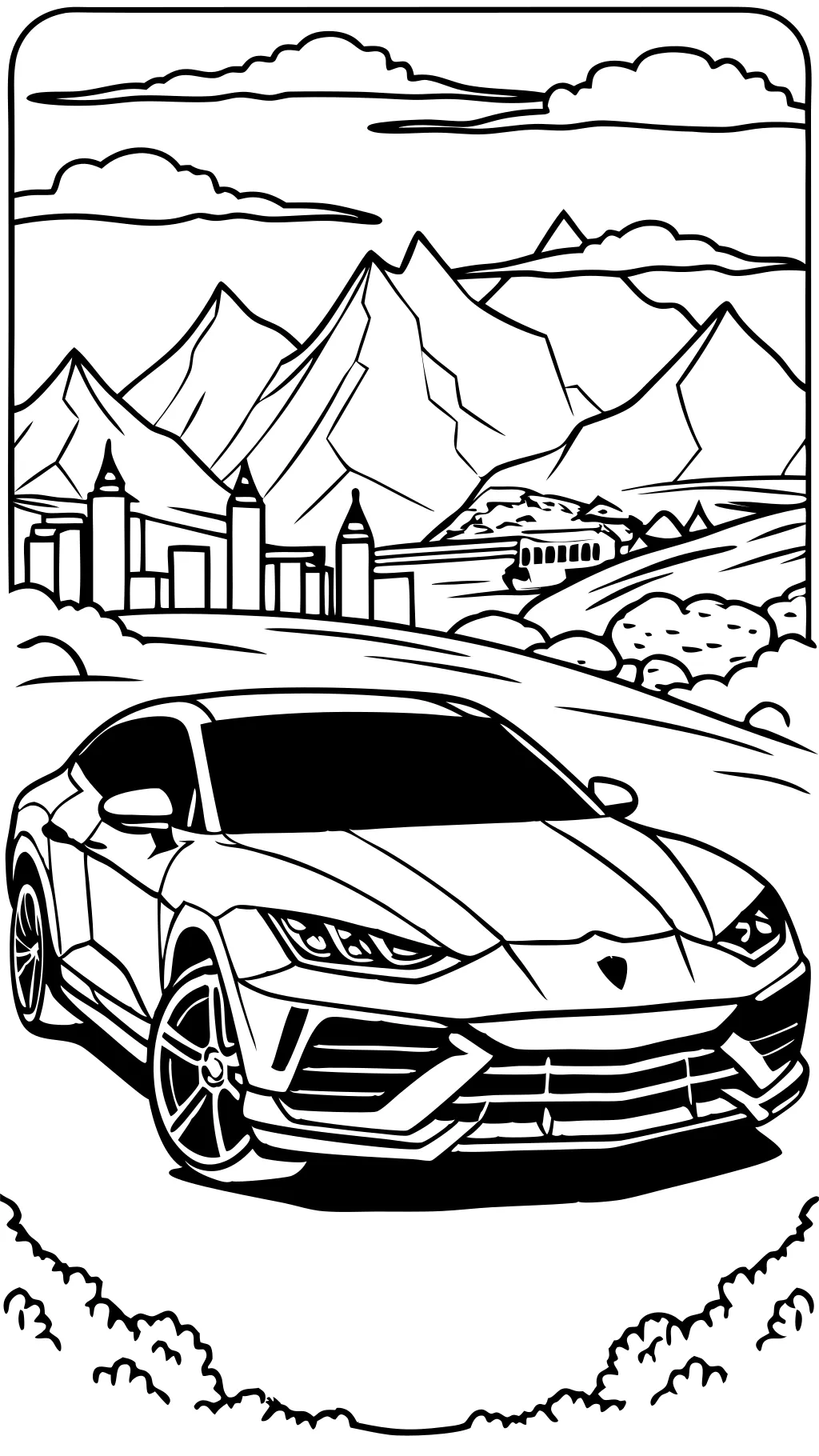 coloriage de Lamborghini Urus